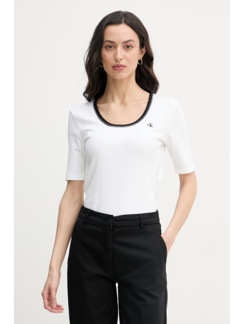 calvin klein jeans t-shirt γυναικείο βαμβακερό με ελαστάν