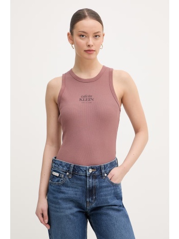 calvin klein jeans τοπ γυναικείο με βαμβάκι ολόκληρο το