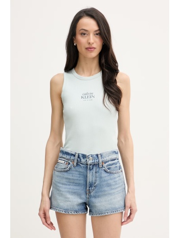 calvin klein jeans τοπ γυναικείο με βαμβάκι ολόκληρο το