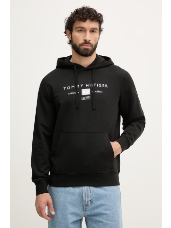 tommy hilfiger μπλούζα με κουκούλα ανδρική βαμβακερή υλικό