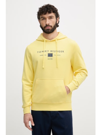 tommy hilfiger μπλούζα με κουκούλα ανδρική βαμβακερή υλικό