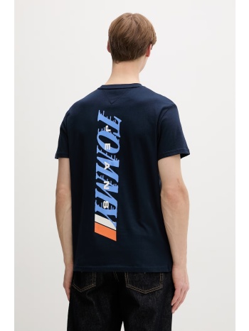 tommy jeans t-shirt ανδρικό βαμβακερό ολόκληρο το προϊόν