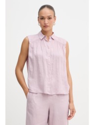 united colors of benetton πουκάμισο γυναικείο λινό ολόκληρο το προϊόν: 100% λινό