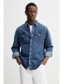 levi`s πουκάμισο ανδρικό ντένιμ barstow western standard ολόκληρο το προϊόν: 100% βαμβάκι