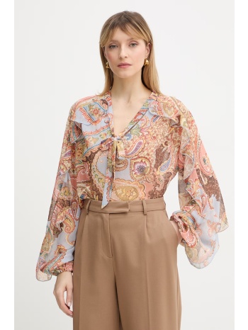 guess μπλούζα με βολάν γυναικεία paisley ολόκληρο το