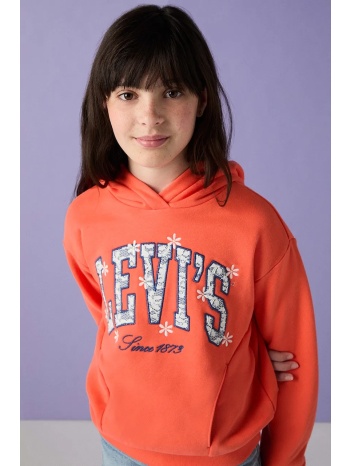 levi`s μπλούζα με κουκούλα παιδική βαμβακερή logo hoodie