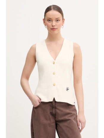 tommy hilfiger γιλέκο γυναικείο βαμβακερό ολόκληρο το