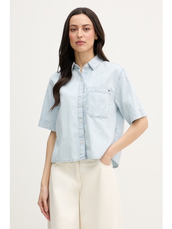 tommy hilfiger πουκάμισο γυναικείο ντένιμ ολόκληρο το