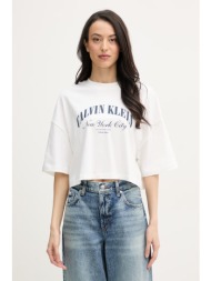 calvin klein jeans t-shirt γυναικείο βαμβακερό ολόκληρο το προϊόν: 100% βαμβάκι