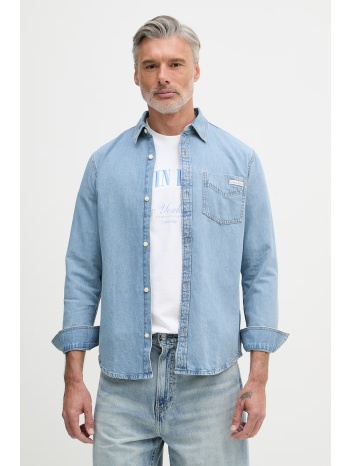calvin klein jeans πουκάμισο ανδρικό ντένιμ ολόκληρο το