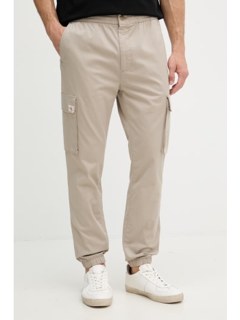 calvin klein jeans παντελόνι cargo ανδρικό βαμβακερό με