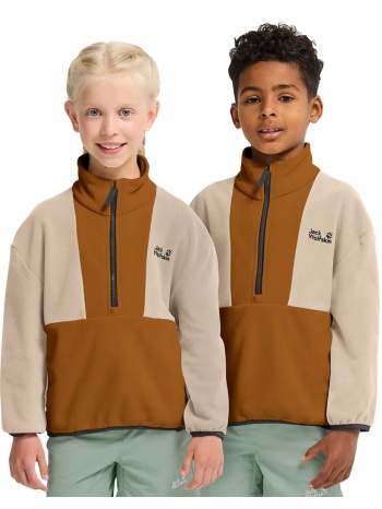 jack wolfskin μπλούζα fleece παιδική colorblock taunus hz k