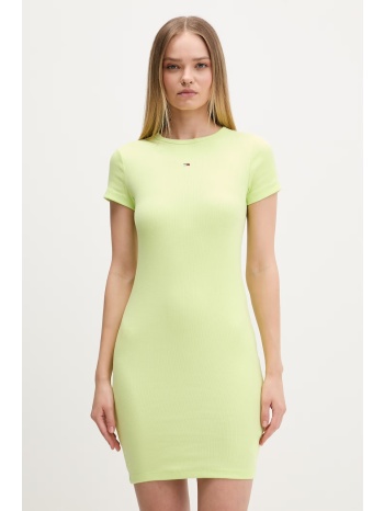 tommy jeans φόρεμα bodycon από βαμβάκι με ελαστάν ολόκληρο