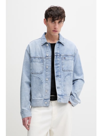tommy jeans μεταβατικό μπουφάν ανδρικό ντένιμ ολόκληρο το