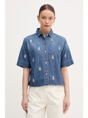 tommy hilfiger πουκάμισο γυναικείο ντένιμ ολόκληρο το