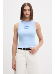 tommy jeans τοπ γυναικείο βαμβακερό με ελαστάν ολόκληρο το προϊόν: 95% βαμβάκι 5% ελαστάν