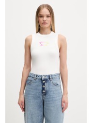 tommy jeans τοπ γυναικείο από βαμβάκι με ελαστάν ολόκληρο το προϊόν: 95% βαμβάκι 5% ελαστάν