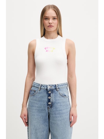 tommy jeans τοπ γυναικείο από βαμβάκι με ελαστάν ολόκληρο