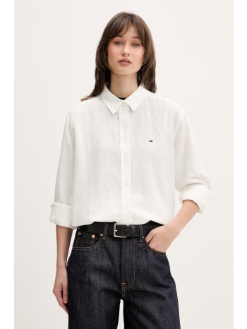 tommy jeans πουκάμισο γυναικείο με λινό ολόκληρο το προϊόν