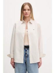 tommy jeans πουκάμισο γυναικείο με λινό ολόκληρο το προϊόν: 55% λινό 27% βαμβάκι 18% βισκόζη