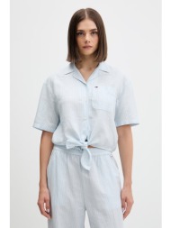tommy jeans πουκάμισο γυναικείο με λινό ολόκληρο το προϊόν: 55% λινό 18% βισκόζη 27% βαμβάκι