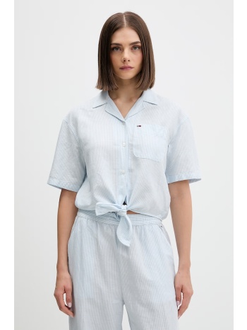 tommy jeans πουκάμισο γυναικείο με λινό ολόκληρο το προϊόν