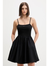 tommy jeans φόρεμα flared με βαμβάκι υλικό 1: 94% βαμβάκι 6% ελαστάν,υλικό 2: 100% βαμβάκι