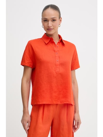 united colors of benetton μπλούζα γυναικεία λινή ολόκληρο