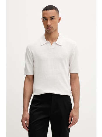 calvin klein πλεκτό μπλουζάκι πόλο ανδρικό με πρόσμιξη