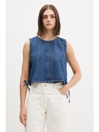 tommy jeans μπλούζα με τιράντες γυναικεία ντένιμ ολόκληρο