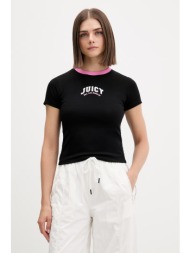 juicy couture t-shirt γυναικείο με βαμβάκι ringer tshirt ολόκληρο το προϊόν: 95% βαμβάκι 5% ελαστάν