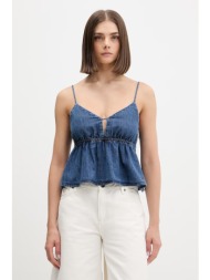 tommy jeans μπλούζα με τιράντες γυναικεία ντένιμ ολόκληρο το προϊόν: 100% βαμβάκι