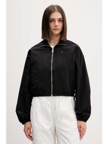 tommy jeans μεταβατικό μπουφάν γυναικείο υλικό βάσης 100%