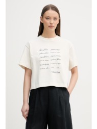 calvin klein jeans t-shirt γυναικείο βαμβακερό ολόκληρο το προϊόν: 100% βαμβάκι