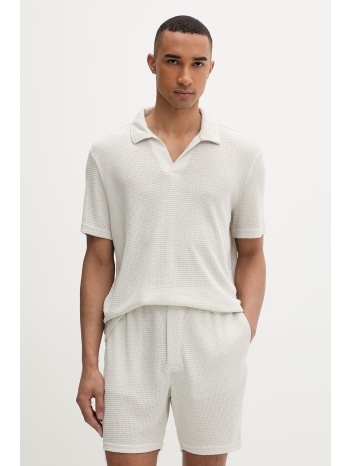 calvin klein πλεκτό μπλουζάκι πόλο ανδρικό με βισκόζη