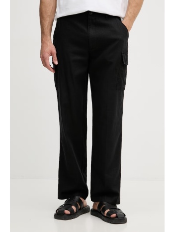 calvin klein jeans παντελόνι cargo ανδρικό με λινό ολόκληρο