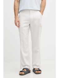 calvin klein jeans παντελόνι cargo ανδρικό με λινό ολόκληρο το προϊόν: 55% λινό 45% βαμβάκι
