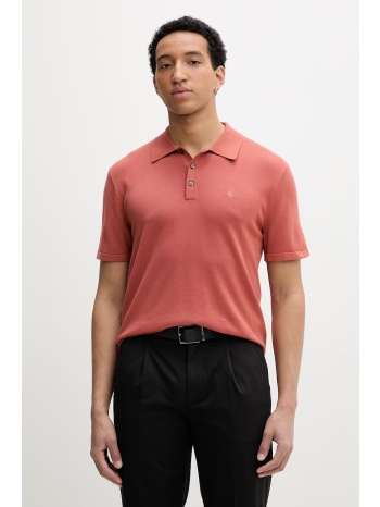 calvin klein πλεκτό μπλουζάκι πόλο ανδρικό βαμβακερό