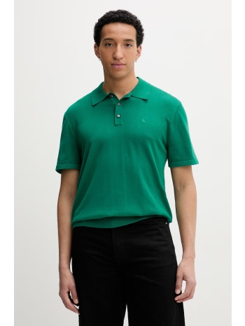 calvin klein πλεκτό μπλουζάκι πόλο ανδρικό βαμβακερό