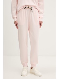 boss παντελόνι lounge γυναικείο cp stripe pants cuff ολόκληρο το προϊόν: 46% lyocell 46% βαμβάκι 8% 