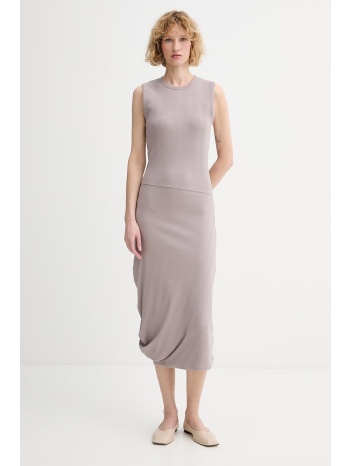calvin klein ασύμμετρο φόρεμα από βαμβάκι με ελαστάν