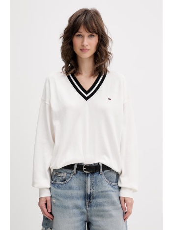 tommy jeans πουλόβερ γυναικείο βαμβακερό ολόκληρο το