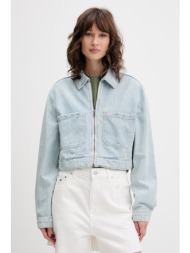 guess jeans μεταβατικό μπουφάν γυναικείο ντένιμ ολόκληρο το προϊόν: 43% βαμβάκι 42% lyocell 15% κάνν