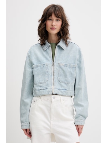 guess jeans μεταβατικό μπουφάν γυναικείο ντένιμ ολόκληρο το
