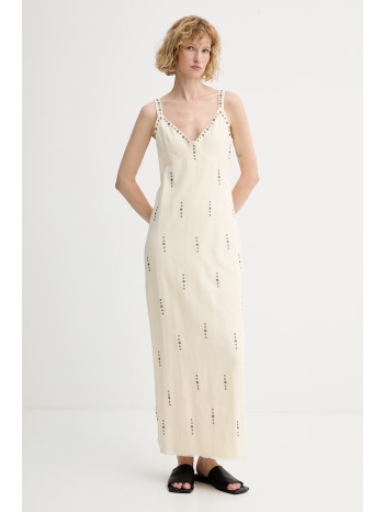 rag & bone φόρεμα με λινό aubrey υλικό βάσης 55% λινό 45%