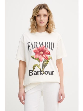 barbour t-shirt γυναικείο βαμβακερό x farm rio ολόκληρο το