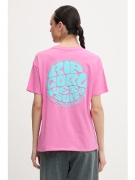 rip curl t-shirt γυναικείο βαμβακερό ολόκληρο το προϊόν: 100% βαμβάκι