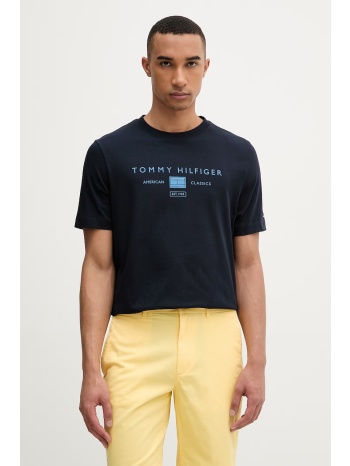 tommy hilfiger t-shirt ανδρικό βαμβακερό ολόκληρο το
