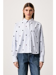 tommy jeans πουκάμισο γυναικείο βαμβακερό ολόκληρο το προϊόν: 100% βαμβάκι