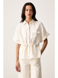 united colors of benetton πουκάμισο γυναικείο λινό ολόκληρο το προϊόν: 100% λινό